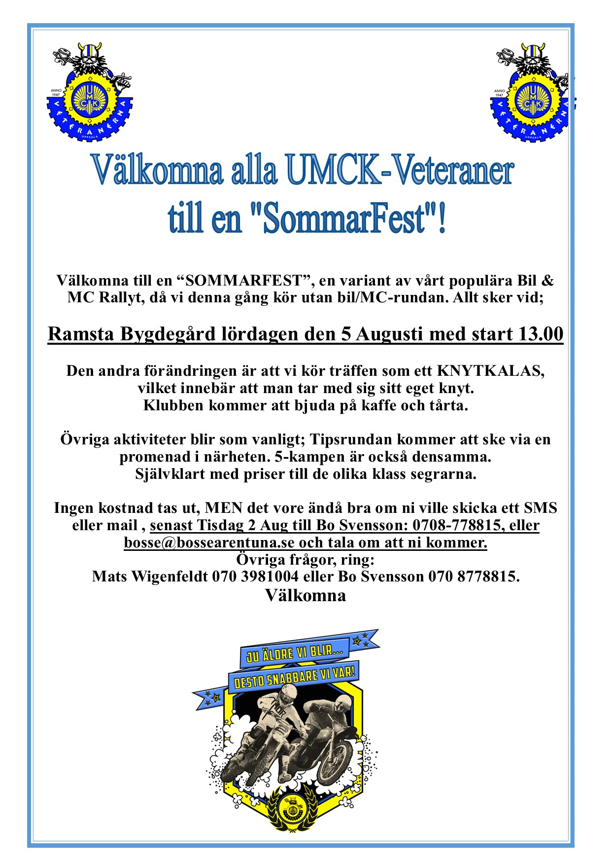 UMCK Inbjudan Sommarträff 23